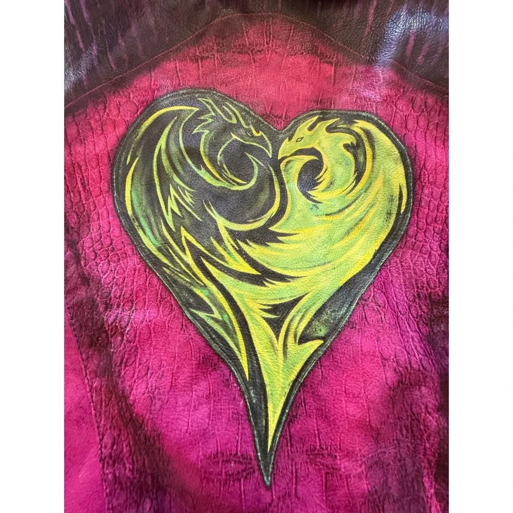 Disney Store Descendants Mal Jacket Girls 7/8 Purple Excellent Dragon Heart Moto